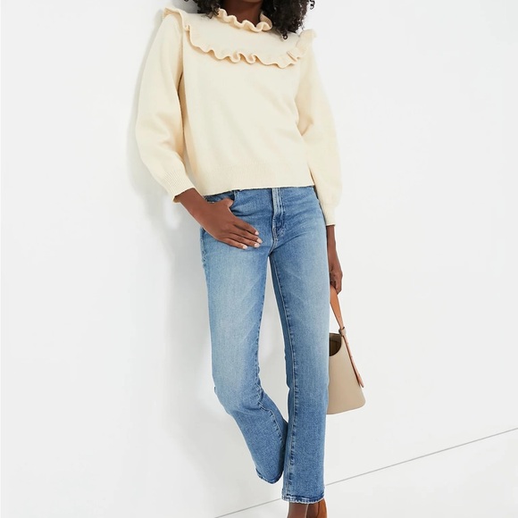 HYACINTH HOUSE

Cream Ruffle Ramona Sweater - Picture 2 of 10